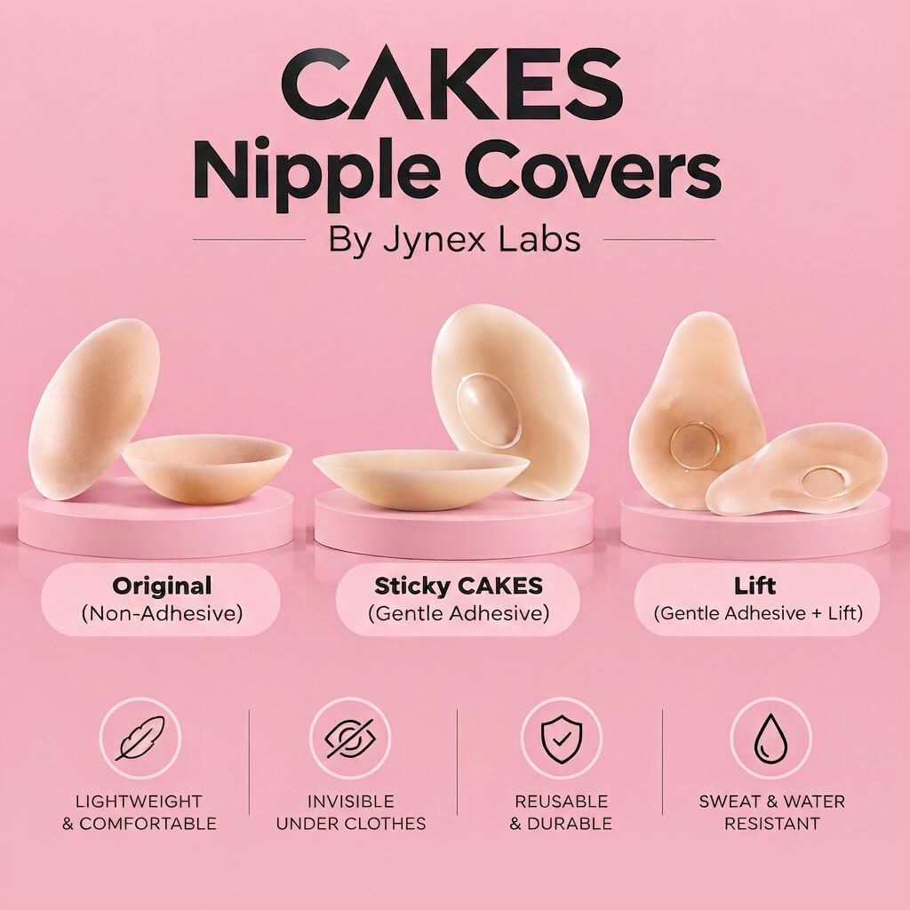CAKES Nipple Covers Grippy, Sticky and Lift by Jynex Labs!